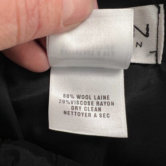 St. John Wool Blend Navy Blue Lined A-Line Flare Santana Knit Skirt Sz 2 - Picture 9 of 12